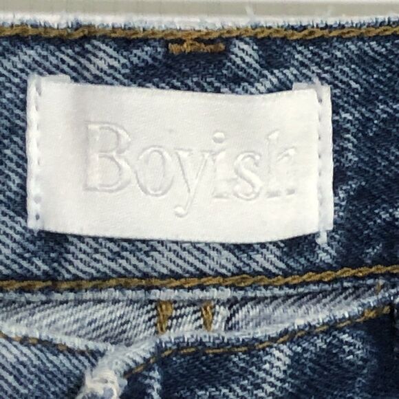 BOYISH The Tommy Jeans Womens 26 Blue Stonewash Stretch Button Fly High Waist - Picture 14 of 15